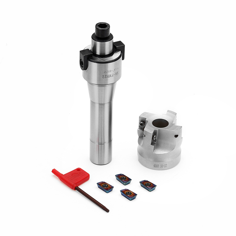 R8 FMB22 Straight Shank Arbor 400R Face End Mill Cutter with 4Pcs APMT1604 Carbide Inserts 2