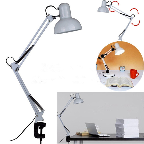 Light24 Adjustable Swing Lamp Clamp On Study Desk Table Light