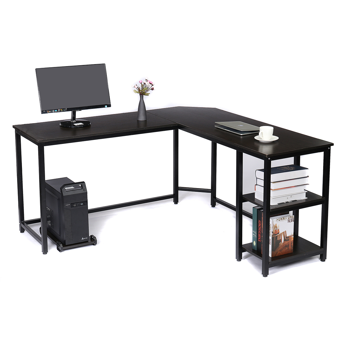 Office L Shape Computer Desk Corner Table Laptop Desk Workstation