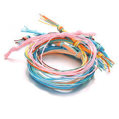 Bracciale in corda di Boemia intrecciata Set 6 pezzi Reggiseno etnico Colorful