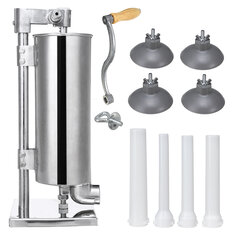 Vertical Sucker 4L Stainless Steel Sausage Filler Sausage Maker Sausage Syringe Meat Tool 