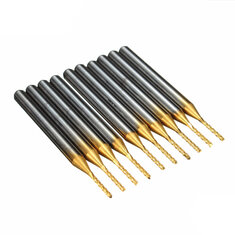 Drillpro DB-M1 10pcs 0,8-3mm Titane Enduit Gravure Fraise Fraise Carbure Embout