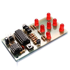 Verde CD4017 Rojo Azul Color Doble Luces Intermitentes Kit de Tablero Pr/áctica estrobosc/ópica Aprendizaje Kits DIY M/ódulo de Suite electr/ónica NE555