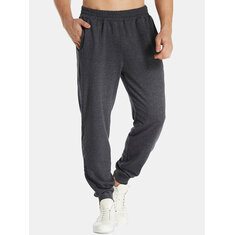 Mens Jogger Casual Sports Sweatpants Elastic Tapered Calças
