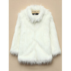 Vrouwijn Weenrm Feenux Fur met leenge mouwijn Thicken Jeencket Coeent