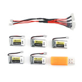 5 SZTUK 3.7 V 260 MAH 45C Ładowarka USB Lipo Zestaw dla Eachine E010 E010C E011 E011C E013 JJRC H67