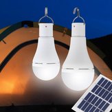 Lampe de camping rechargeable USB avec panneau solaire 9W portable 25 lampe LED pour l'urgence extérieure 