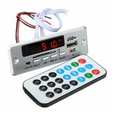 DC 12V / 5V MP3デコードボードLEDリモートUSB AUX FM Bluetoothラジオアンプ
