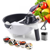 Original
Cortadora de verduras multifuncional 9 en 1 con cesta de drenaje Cortadora de patatas doméstica Rallador de rábano Cocina herramientas Cesta de drenaje Cortador de verduras