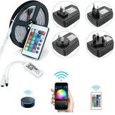 5M SMD2835 AlexaスマートホームWIFIコントローラAPP制御非防水RGB LEDストリップライトDC12V
