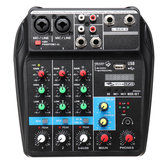 4 Canais USB Mixer Portátil Bluetooth Gravar Live Studio DJ Audio Mixing Console 