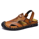 Original
Hombres Piel Genuina Costuras manuales Verano de doble uso Sandalias
