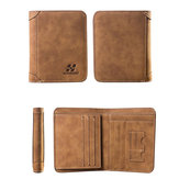 Männer PU Leder Kurze Geldbörse Kartenhalter Geldbeutel Tasche Geldscheinklammer Brieftasche Outdoor Reise