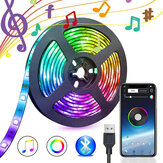 5V USB Power bluetooth Music Control remoto APP LED Strip Light 5050 RGB TV Retroiluminación Decoración