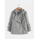 Флис отложным воротником твердые толстые пальто