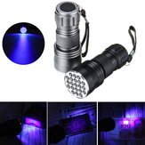 Original
21 LEDs 400nm Aluminio UV Linterna ultravioleta Mini luz antorcha violeta Luz negra Detector de moneda Lámpara