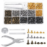 Original
480Pcs Remache de doble tapa herramienta Kit Espárragos de metal Sombrero Bolsa Ropa de cuero artesanal