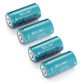 4pcs MECO 3.7V 1200mAh CR123A/16340 Batterie Li-ion Rechargeable