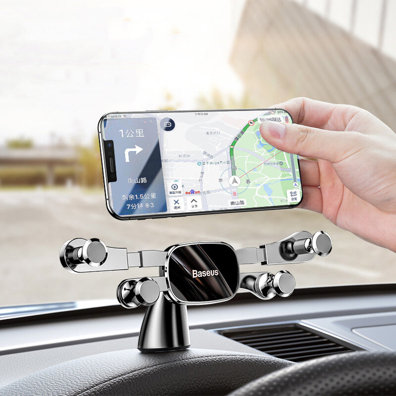 Baseus Horizontal Direct-Gravity Linkage Automatic Lock Dashboard Car Mount Car هاتف Holder for 4.7 Inch-6.5 Inch ذكي هاتف for iهاتف 11 for Samsung ملحوظة 10 Redmi Note 8 Pro
