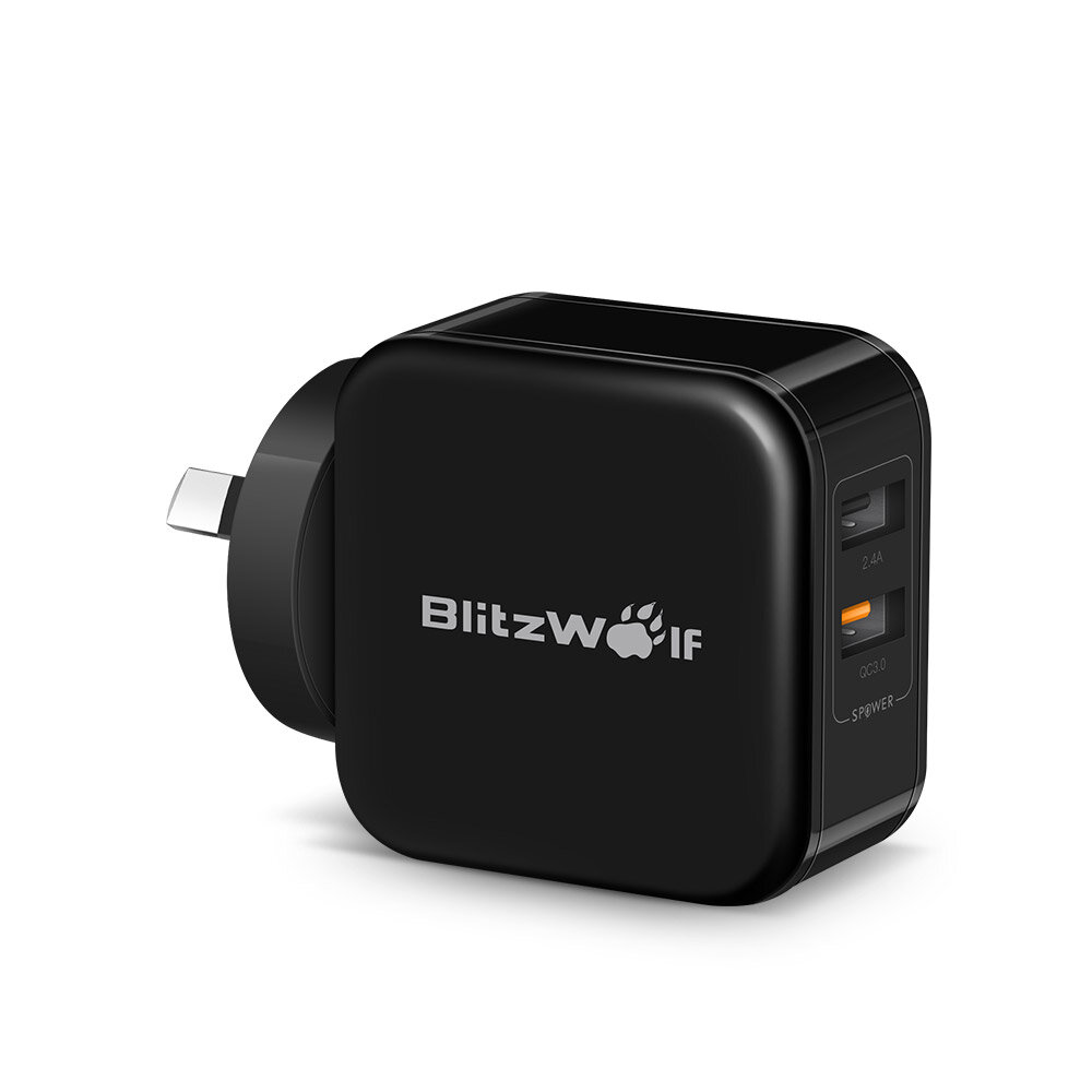 BlitzWolf&reg; BW-S6 QC 3.0+2.4A 30W Dual USB Charger AU Adapter for iphone 8 8 Plus iphone X Xiaomi  