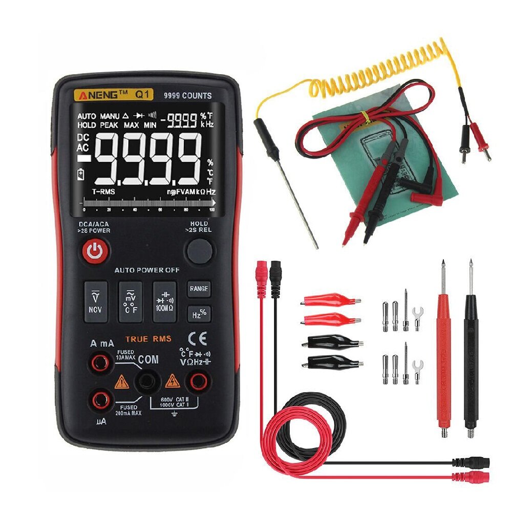 Multim/ètre oscilloscope portable,2 en 1 oscilloscope multimetre intelligent testeur de courant//tension//r/ésistance avec graphique /à barres analogiques