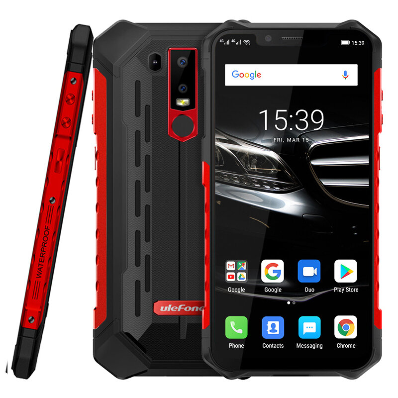 Ulefone ARMOR 6E NFC IP68 IP69K Impermeable 6.2 pulgadas 5000mAh 4GB 64GB Helio P70 Octa Núcleo 4G Smartphone