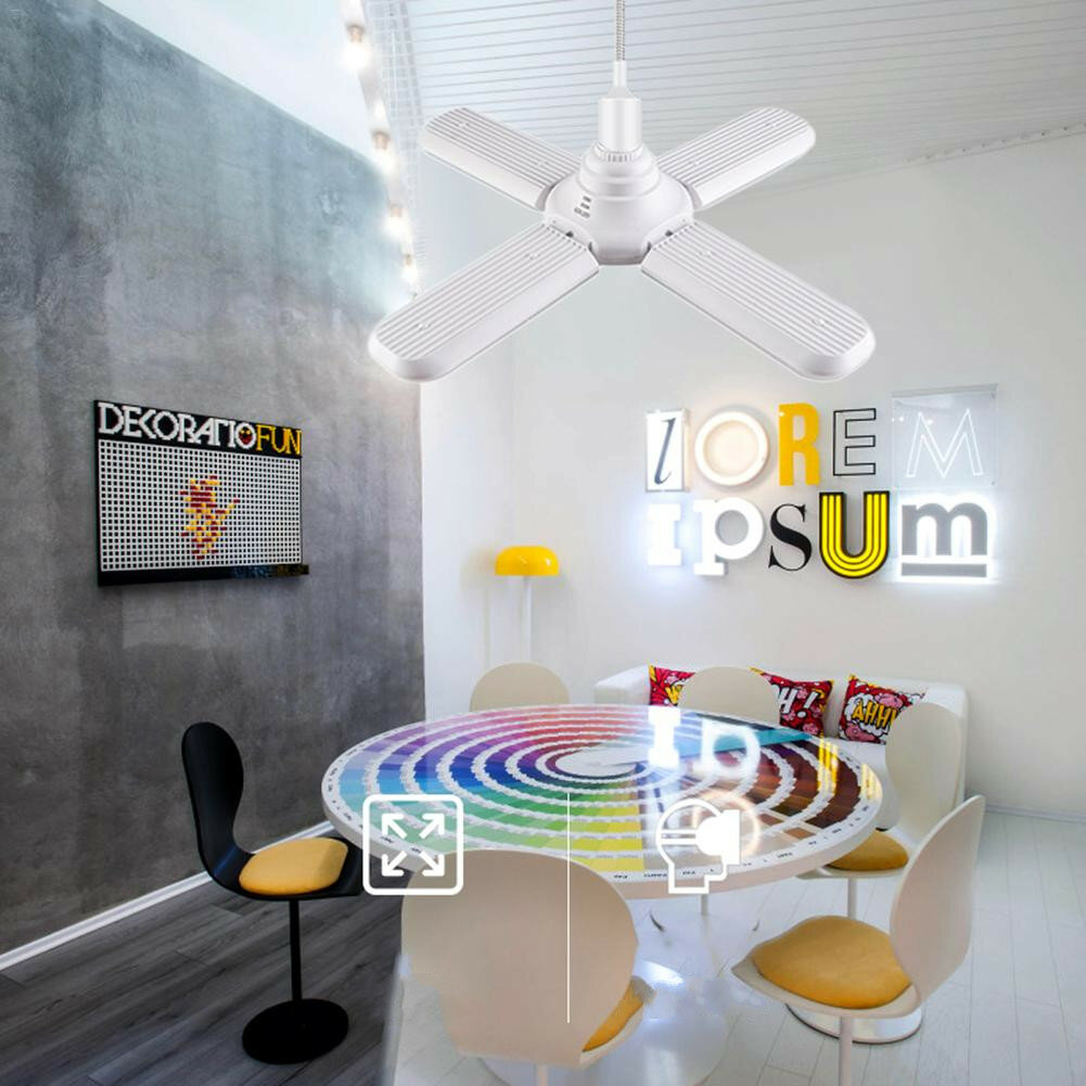 Ac95 265v 60w E27 Led Light Bulb Foldable Fan Blade Angle