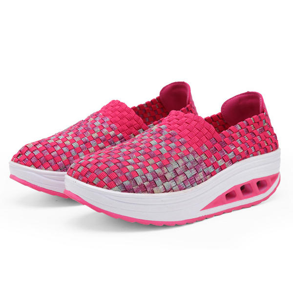 Kolorowe buty typu Rocker Sole Ręcznie robione na drutach buty typu Shake Casual Slip On Sneakers