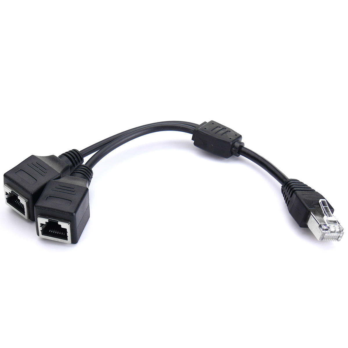 Cat 5 Lan Ethernet RJ45 M&acirc;le &agrave; double adaptateur femelle de c&acirc;ble d'extension de diviseur