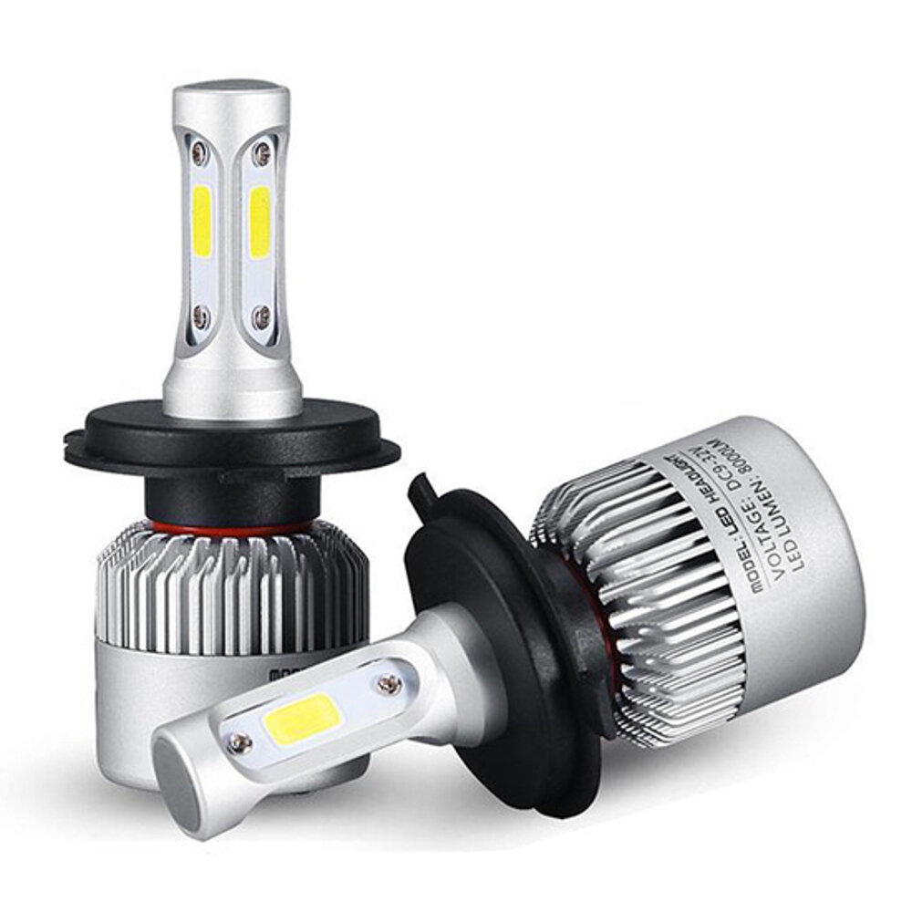 Paire 36w 6500k 8000lm H11 H7 H4 Hb3 Hb4 Cob Led Lampe Phare Sur Tête Blanc Vente Banggood