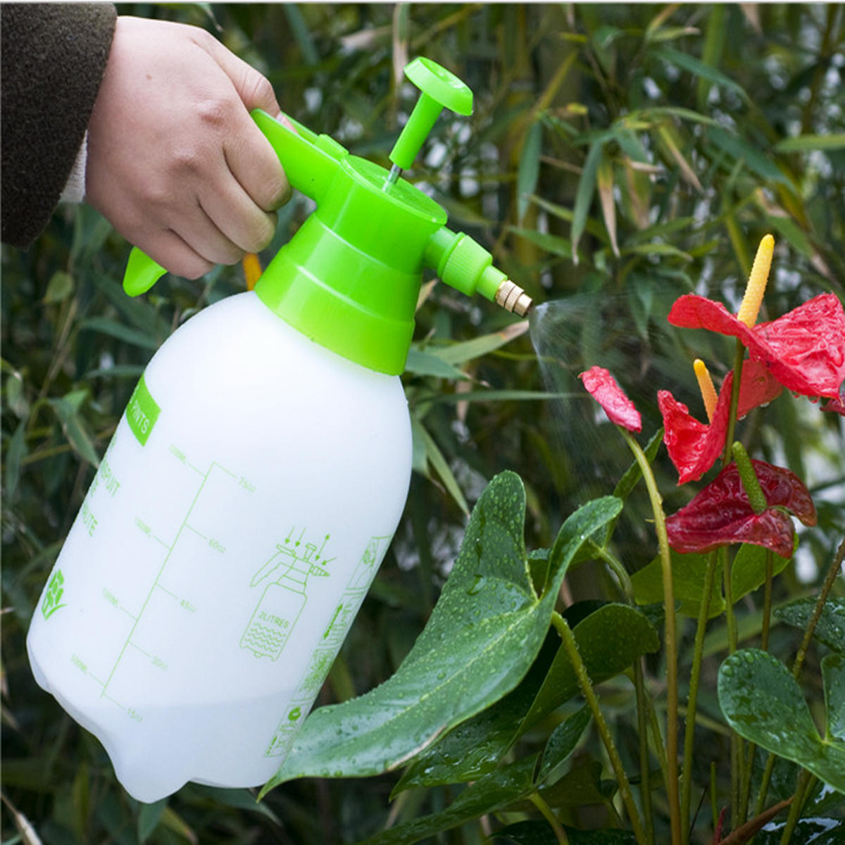 Pumpe Druck Wasser Sprayer 1 5l Hand Garten Spruher Flasche Fur