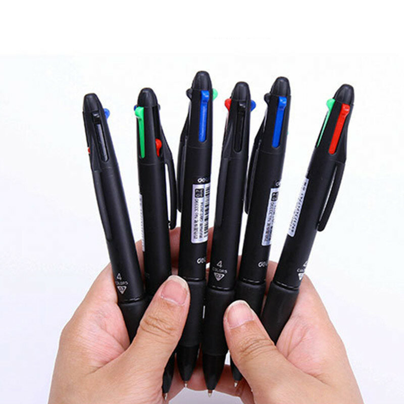 3 x Retractable Ball Point Pen Multi Colour Click Ballpoint Pen