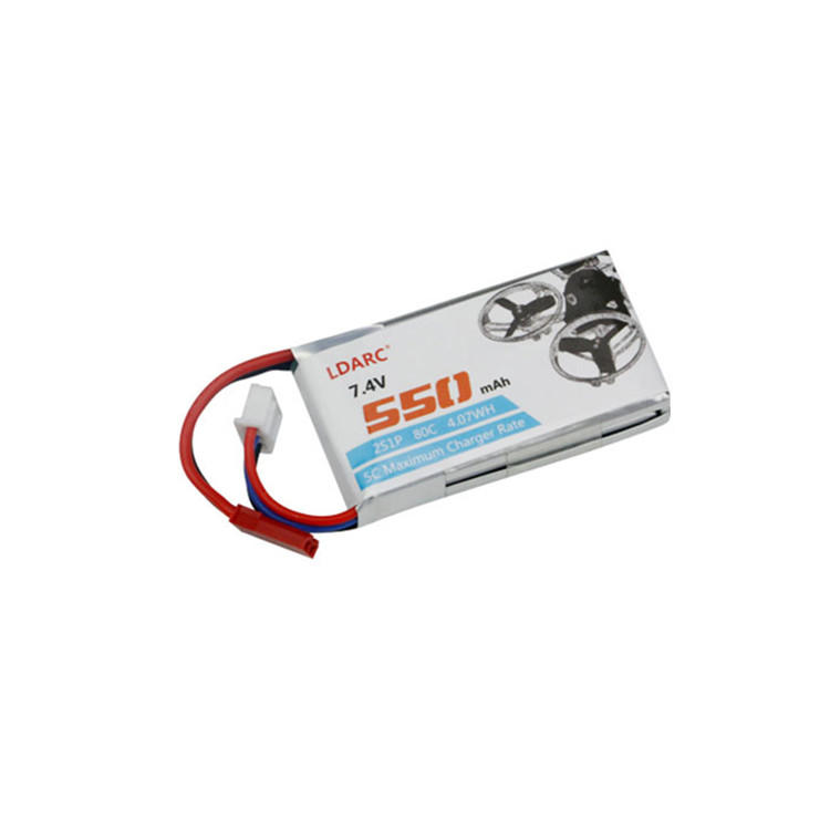 KINGKONG / LDARC FPV EGG V2 136mm RC FPV Racing Drone Spare Parts 7.4V 550mAh 80C Lipo البطارية KINGKONG / LDARC FPV EGG V2 136mm RC FPV Racing Drone Spare Parts 7.4V 550mAh 80C Lipo البطارية