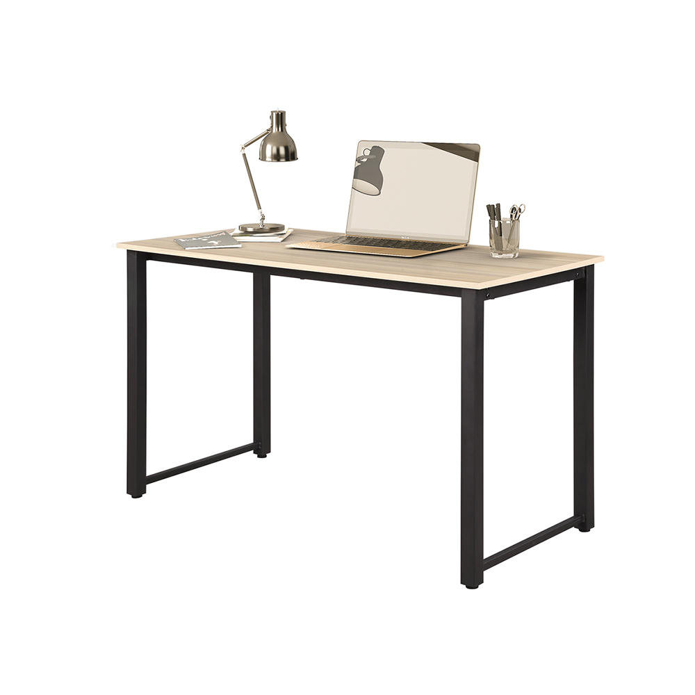 47 Inch Office Desk Modern Simple Computer Laptop Writing Table With Spacious Wood Top Metal Legs Studio Workstation For Home