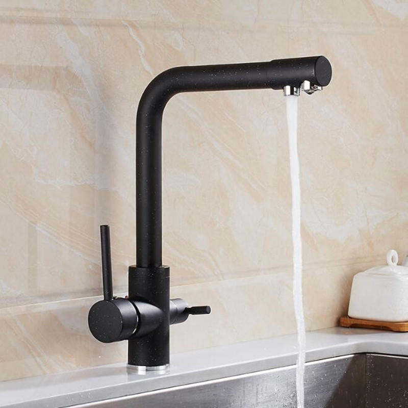 Kitchen Sink Faucet Rotatable Hot Cold Mixer Drinking Water Tap