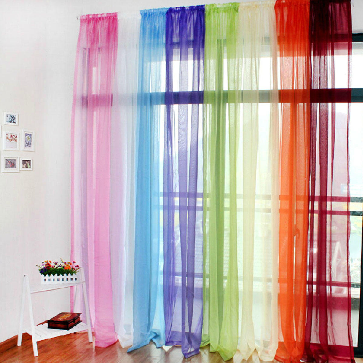 Translucent Sheer Tulle Voile Organdy Curtain Drape Wedding Decor