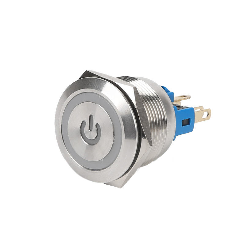 automático de L155 24 alimentación 11EDY mm pulsador LED de G22S de Interruptor fuente Botón de J Lámpara botón inicio de reinicio OiPkXZu