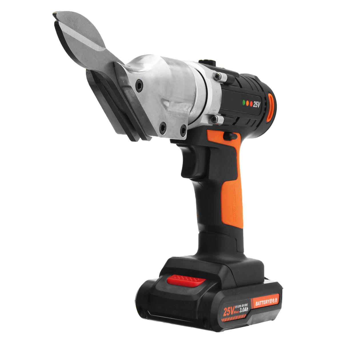 cortador de cizalla de hoja de metal inalámbrico de 25 v tijera eléctrica recargable 2 batería