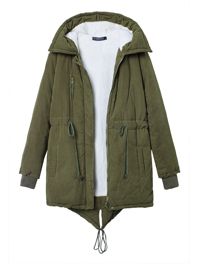 Cappotti da esterno in cotone con panno morbido caldo in inverno