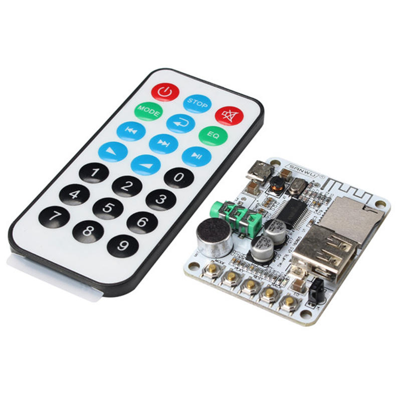 d/écodage de carte TF et radio FM r/écepteur audio Bluetooth Amplificateur MP3 WMA WAV FLAC Player Carte damplificateur d/écodage USB mode dentr/ée audio 4: r/écepteur Bluetooth sans Microphone