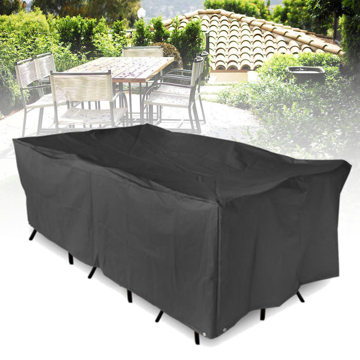 Outdoor Furniture Waterproof Cover Garden Patio Table Chair Rectangular Shelter Anti Uv Dust Protector