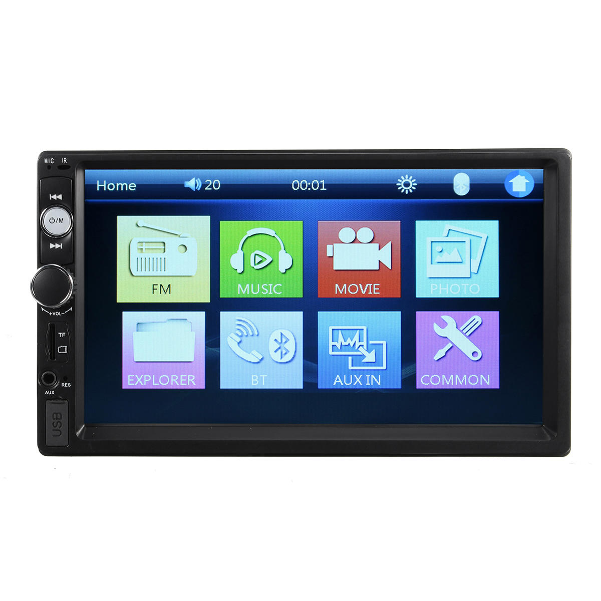 7/" 2Din Touch Screen Car Stereo MP5 Player Bluetooth Stereo FM Radio USB Dash