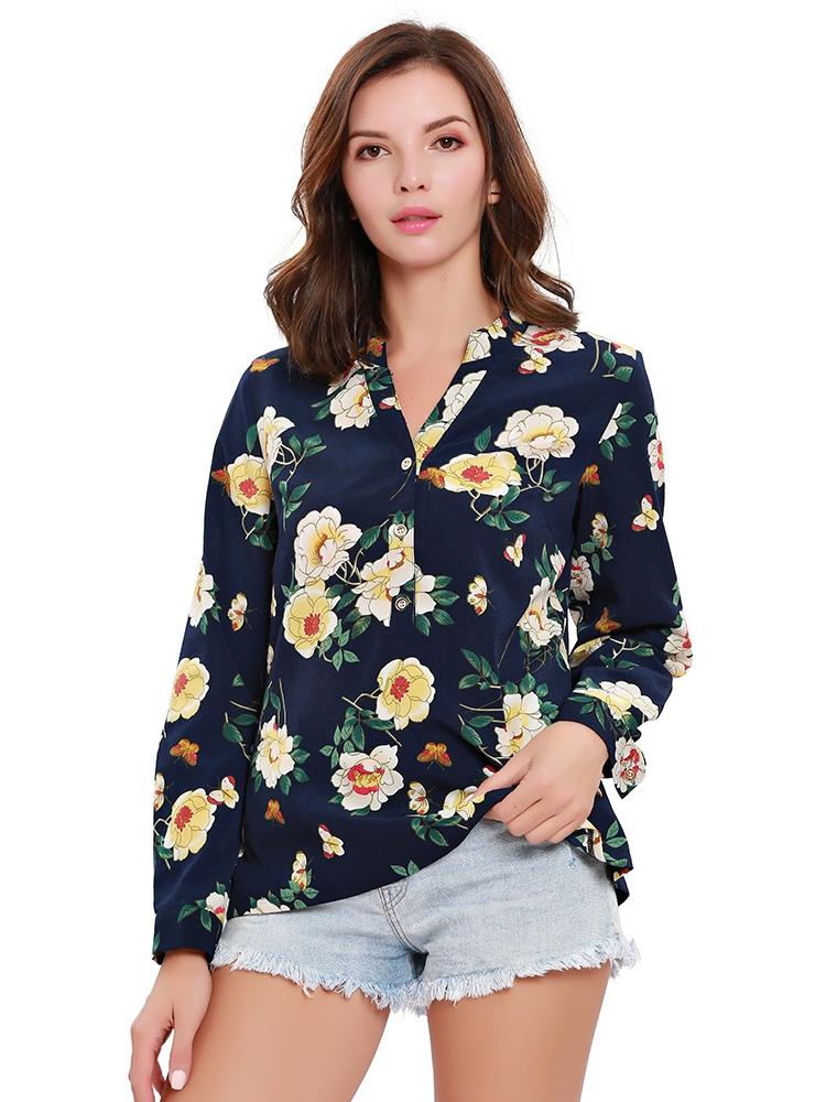 blusa de botones para mujer