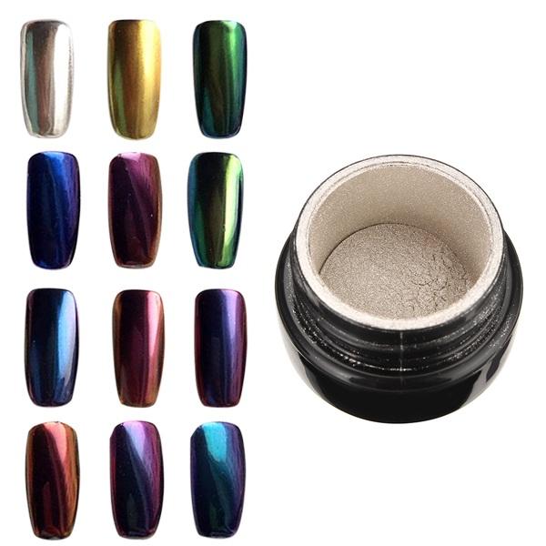 10 kolor&oacute;w do wyboru Magic Mirror Chrome Effect Metalic Powder Additive Pigment Nail Art
