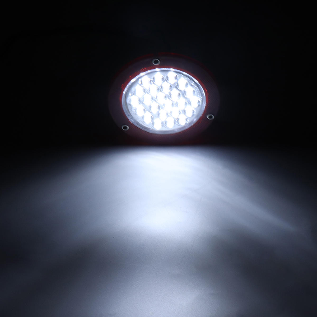 12V 24 LED Round Car Rear Tail Light Turn Signal Reversing Lamp for Trunk Tailer COD