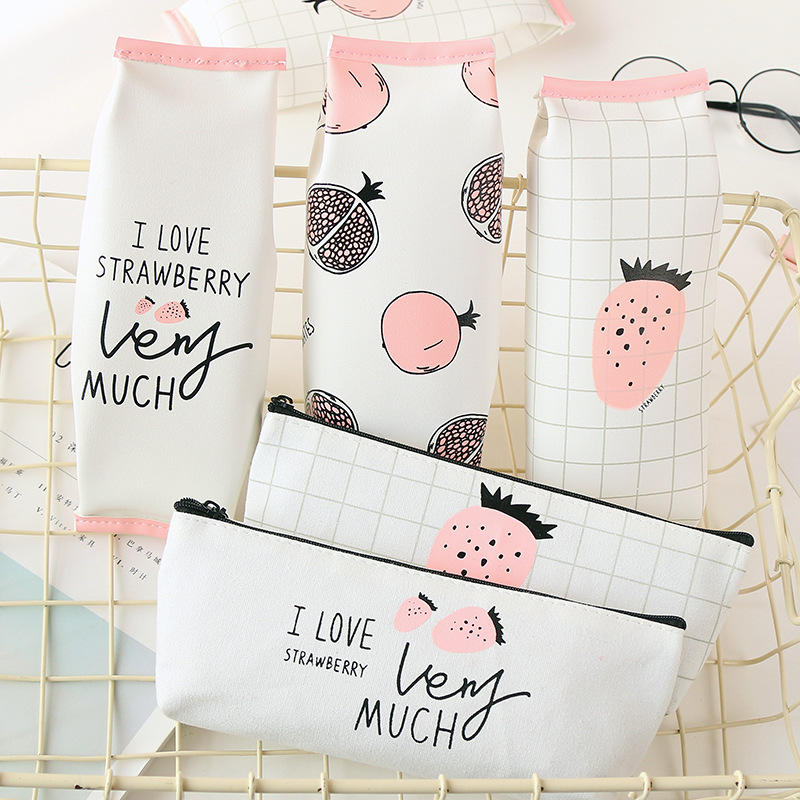 WAM PC-04 Canvas School Pencil Caso Papelaria Storage Organizer Pen Bags Pouch