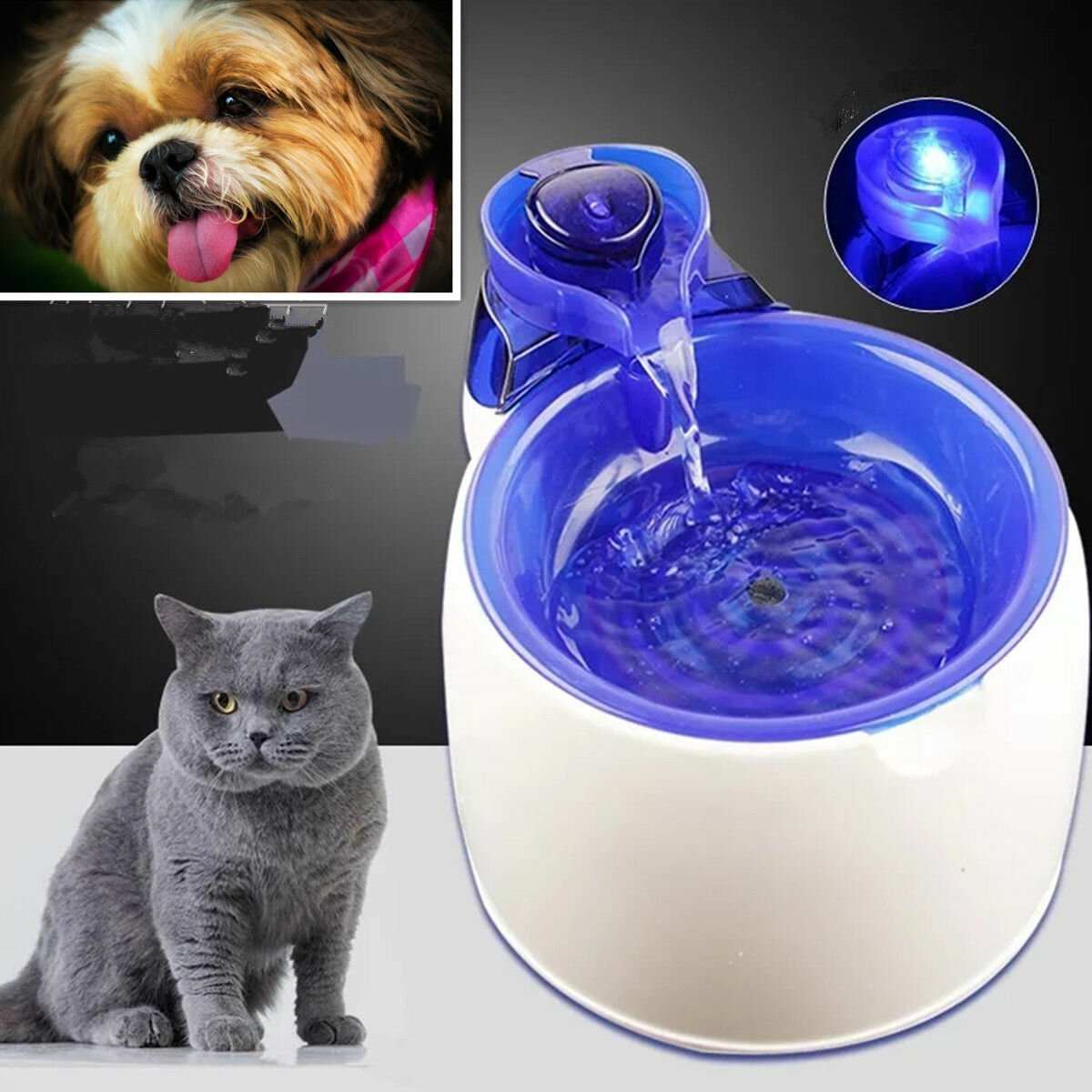 3l electric automatic pet water fountain dog cat drinking ...