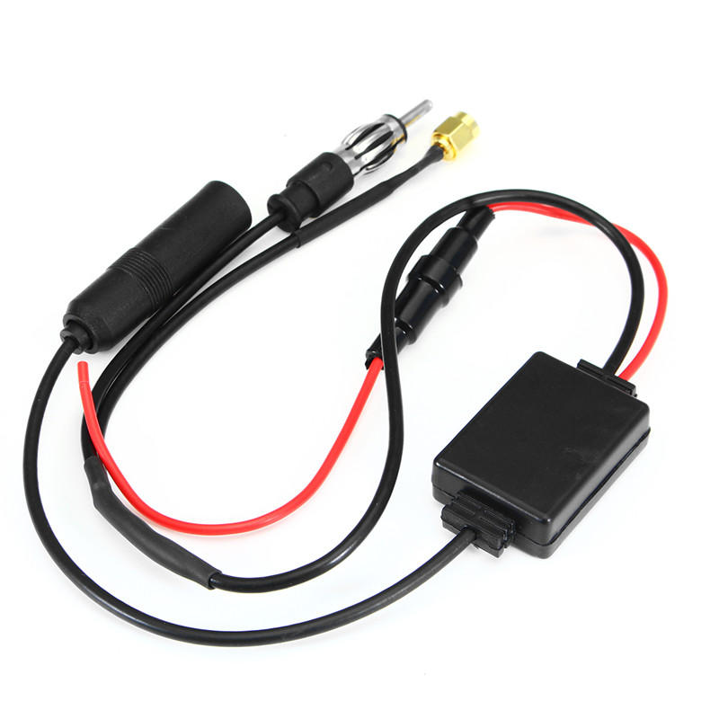 DAB FM AM Amplificador de radio señal coche antena digital adaptador DC 10-15V