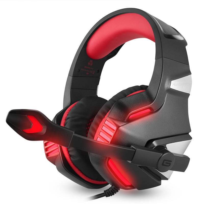 Gaming Headset with Mic for Xbox One PS4 PC Switch Tablet Smartphone-Red
