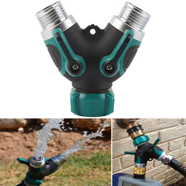 3 4 Inch Garden Hose 2 Way Splitter Valve Water Pipe Faucet